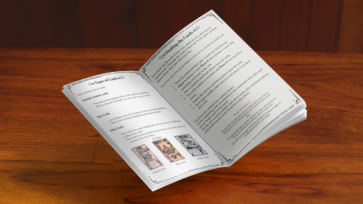 Mini Rule Book Example Printed rule book - In Stock – Cryptic Crafter